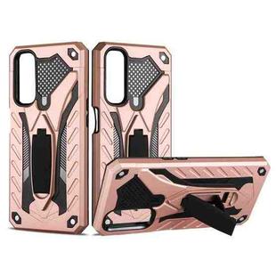 For OPPO Realme 7 Shockproof TPU + PC Protective Case with Holder(Rose Gold)