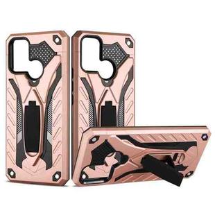 For OPPO Realme C17 / 7i Shockproof TPU + PC Protective Case with Holder(Rose Gold)