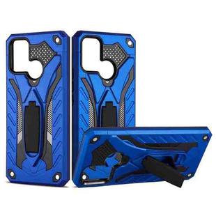 For OPPO Realme C17 / 7i Shockproof TPU + PC Protective Case with Holder(Blue)