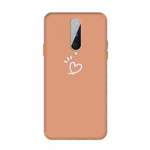 For OnePlus 8 Three Dots Love-heart Pattern Frosted TPU Protective Case(Orange)
