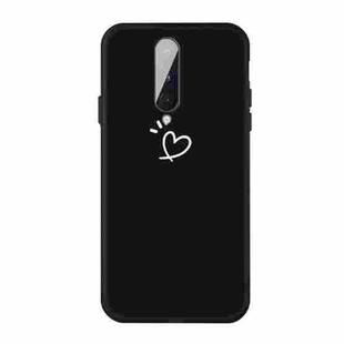 For OnePlus 8 Three Dots Love-heart Pattern Frosted TPU Protective Case(Black)