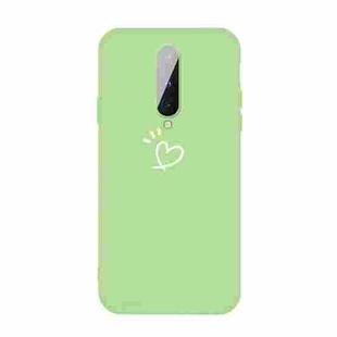 For OnePlus 8 Three Dots Love-heart Pattern Frosted TPU Protective Case(Green)