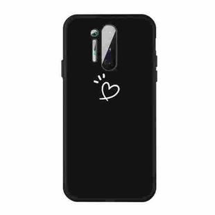 For OnePlus 8 Pro Three Dots Love-heart Pattern Frosted TPU Protective Case(Black)