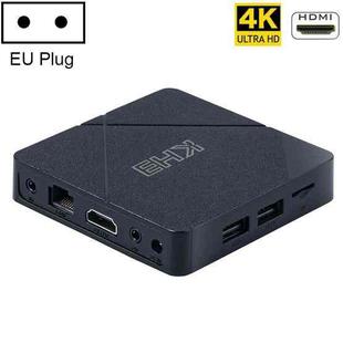 KH3 4K Smart TV Box with Remote Control, Android 10.0, Allwinner H313 Quad Core ARM Cortex A53,2GB+16GB, Support LAN, AV, HDMI, USBx2,TF Card, Plug Type:EU Plug