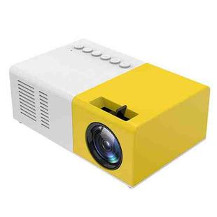 J9 1920x1080P 15 ANSI Portable Home Theater Mini LED HD Digital Projector, Basic Version, US Plug(Yellow White)