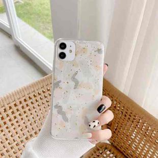 For iPhone 11 Gold Foil Style Dropping Glue TPU Protective Case Pro(Brush)