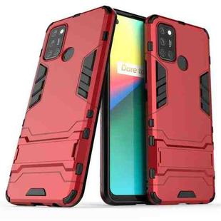 For OPPO Realme 7i PC + TPU Shockproof Protective Case with Invisible Holder(Red)