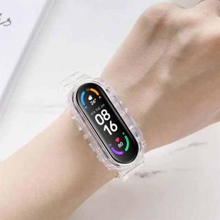 For Xiaomi Mi Band 5 / 4 Universal Silicone Transparent Watch Band(White)