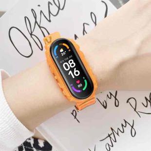 For Xiaomi Mi Band 5 / 4 Universal Silicone Transparent Watch Band(Orange)