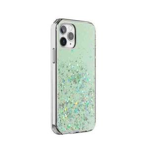 Stars Pattern Dropping Glue TPU Shockproof Protective Case For iPhone 12 mini(Green)
