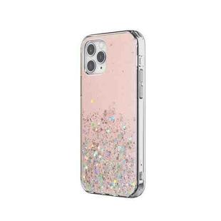 Stars Pattern Dropping Glue TPU Shockproof Protective Case For iPhone 12 / 12 Pro(Pink)