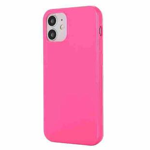 For iPhone 12 / 12 Pro Solid Color TPU Protective Case(Rose Red)