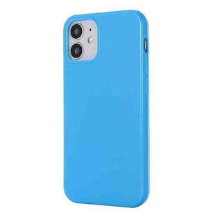 For iPhone 12 Pro Max Solid Color TPU Protective Case(Blue)