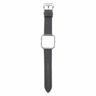 For Fitbit Blaze Cowboy Texture Leather Watch Band(Black)