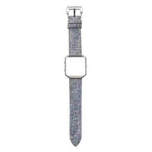 For Fitbit Blaze Cowboy Texture Leather Watch Band(Light Blue)