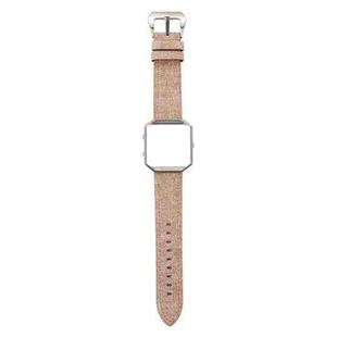 For Fitbit Blaze Cowboy Texture Leather Watch Band(Pink)