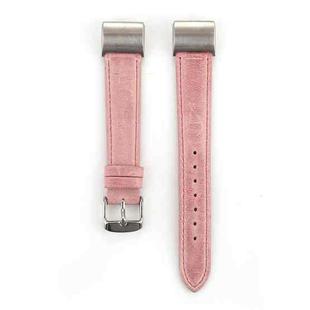For Fitbit Charge 2 Fresh Style Leather Watch Band(Pink)