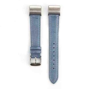 For Fitbit Charge 2 Fresh Style Leather Watch Band(Blue)