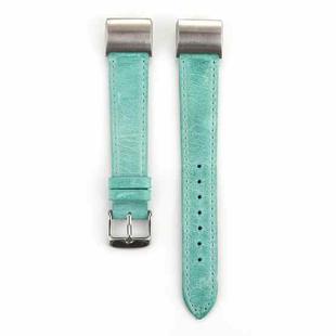For Fitbit Charge 2 Fresh Style Leather Watch Band(Green)