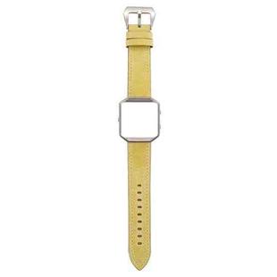 For Fitbit Blaze Fresh Style Leather Watch Band(Yellow)