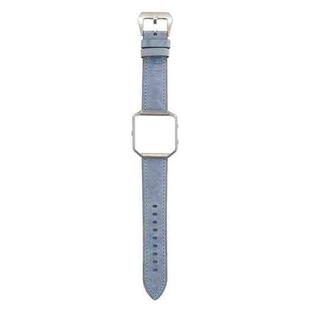 For Fitbit Blaze Fresh Style Leather Watch Band(Blue)