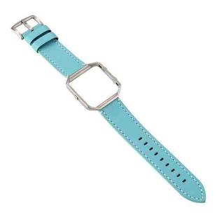 For Fitbit Blaze Calf Leather Watch Band(Sky Blue)