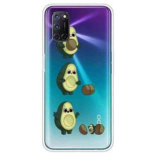 For OPPO A52 / A72 / A92 Colored Drawing Clear TPU Cover Protective Cases(Avocado)