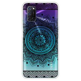 For OPPO A52 / A72 / A92 Colored Drawing Clear TPU Cover Protective Cases(Mandala)