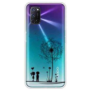 For OPPO A52 / A72 / A92 Colored Drawing Clear TPU Cover Protective Cases(Dandelion)