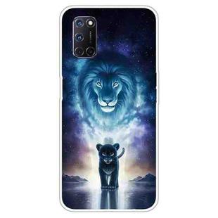 For OPPO A52 / A72 / A92 Colored Drawing Clear TPU Cover Protective Cases(The Lion King)