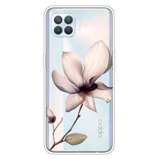 For OPPO F17 / A73 (2020) / Reno4 F Colored Drawing Clear TPU Cover Protective Cases(A Lotus)