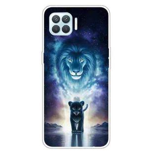 For OPPO F17 / A73 (2020) / Reno4 F Colored Drawing Clear TPU Cover Protective Cases(The Lion King)