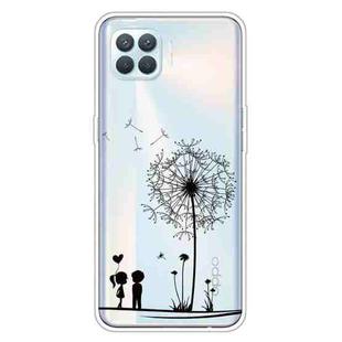 For OPPO F17 Pro / A93 / Reno4 Lite Colored Drawing Clear TPU Cover Protective Cases(Dandelion)