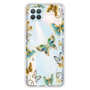 For OPPO F17 Pro / A93 / Reno4 Lite Colored Drawing Clear TPU Cover Protective Cases(Dorking Butterfly)