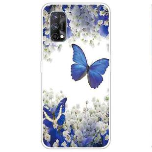 For OPPO Realme 7 Pro Colored Drawing Clear TPU Cover Protective Cases(Butterfly)