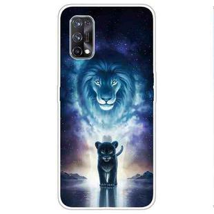 For OPPO Realme 7 Pro Colored Drawing Clear TPU Cover Protective Cases(The Lion King)