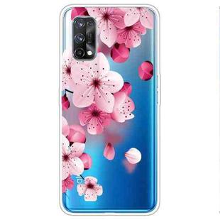For OPPO Realme 7 Pro Colored Drawing Clear TPU Cover Protective Cases(Cherry Blossoms)