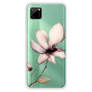 For OPPO Realme C11 Colored Drawing Clear TPU Cover Protective Cases(A Lotus)