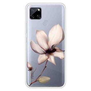For OPPO Realme C12 Colored Drawing Clear TPU Cover Protective Cases(A Lotus)