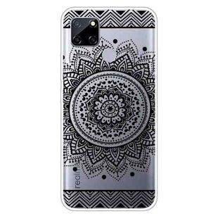 For OPPO Realme C12 Colored Drawing Clear TPU Cover Protective Cases(Mandala)