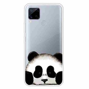 For OPPO Realme C15 Colored Drawing Clear TPU Cover Protective Cases(Hug Face Bear)