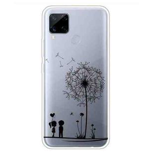 For OPPO Realme C15 Colored Drawing Clear TPU Cover Protective Cases(Dandelion)