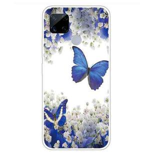 For OPPO Realme C15 Colored Drawing Clear TPU Cover Protective Cases(Butterfly)