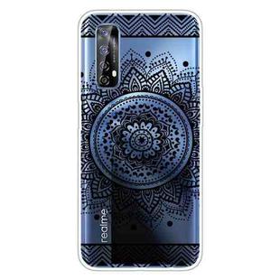 For OPPO Realme 7 Colored Drawing Clear TPU Cover Protective Cases(Mandala)