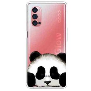 For OPPO Reno4 Pro Colored Drawing Clear TPU Cover Protective Cases(Hug Face Bear)