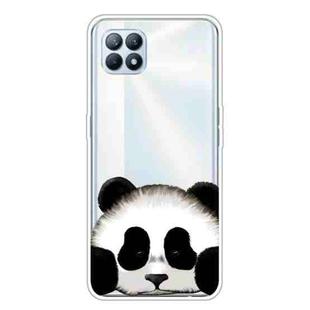 For OPPO Reno4 SE Colored Drawing Clear TPU Cover Protective Cases(Hug Face Bear)