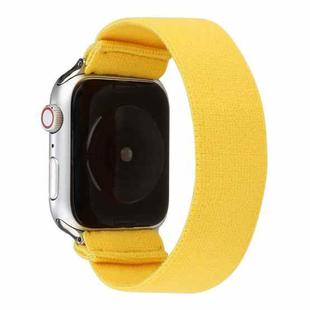 Solid Color Silicone Watch Band For Apple Watch Series 7 41mm / 6 & SE & 5 & 4 40mm / 3 & 2 & 1 38mm(Yellow)