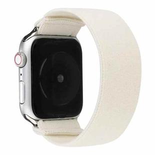 Solid Color Silicone Watch Band For Apple Watch Series 7 45mm / 6 & SE & 5 & 4 44mm / 3 & 2 & 1 42mm(White)