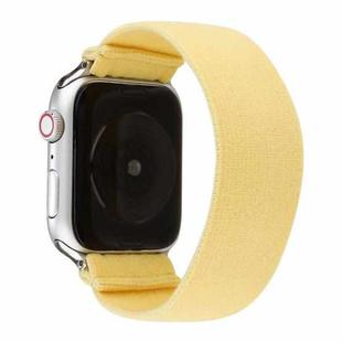 Solid Color Silicone Watch Band For Apple Watch Series 7 45mm / 6 & SE & 5 & 4 44mm / 3 & 2 & 1 42mm(Cream Yellow)
