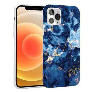 For iPhone 12 mini Glossy Marble Pattern TPU Protective Case (Blue)